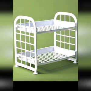SHEIN White Two-Tier Storage Rack